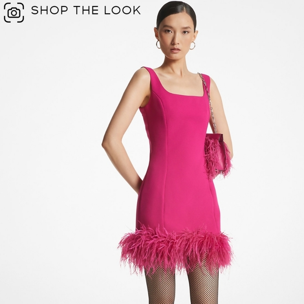 Micheal Kors Fearther Trim dress